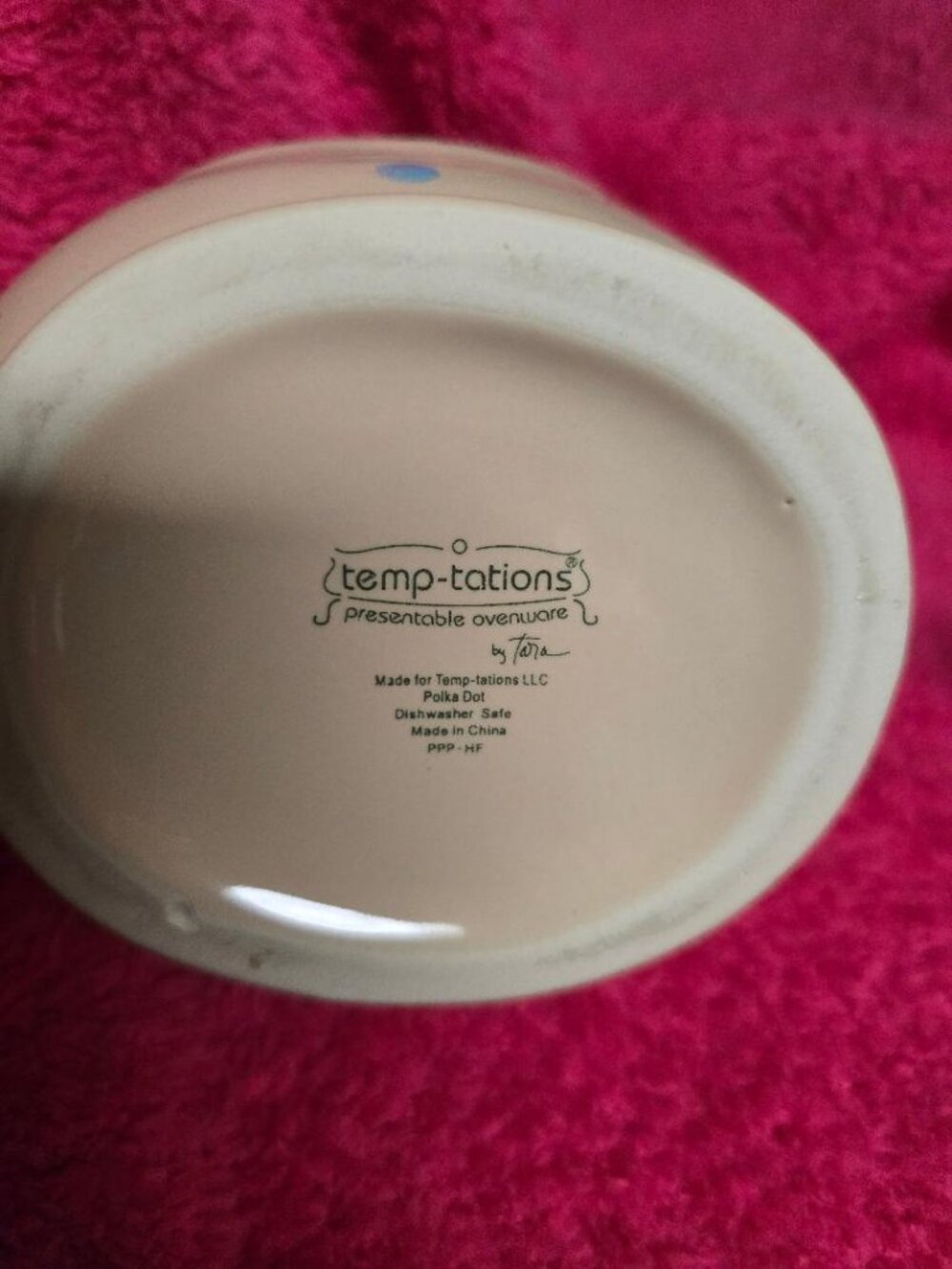 Temptations White Polka Dot Hen Dish/Canister with Lid - Picture 3 of 3
